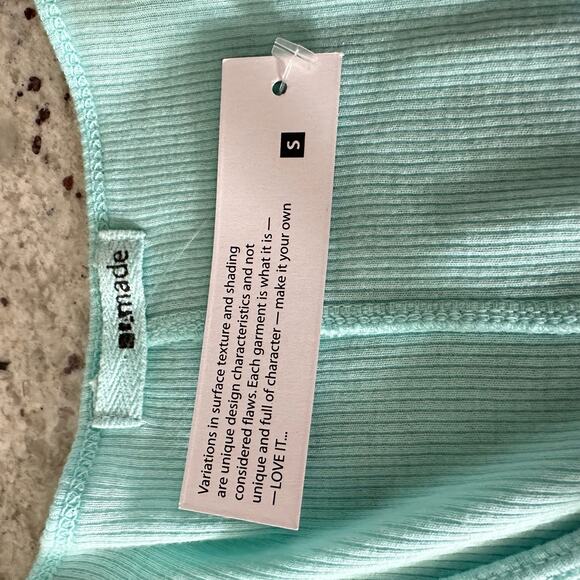 LA Made women’s dress top tunic long sleeve turquoise blue knit size small - Picture 9 of 12